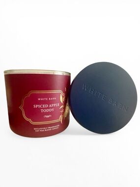 White Barn Spiced Apple Toddy 3 Wick Candle 14.5oz Wax Melt Project Use New